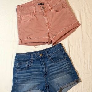 ❤️ American Eagle Hi Rise Shortie Denim Shorts Lot
